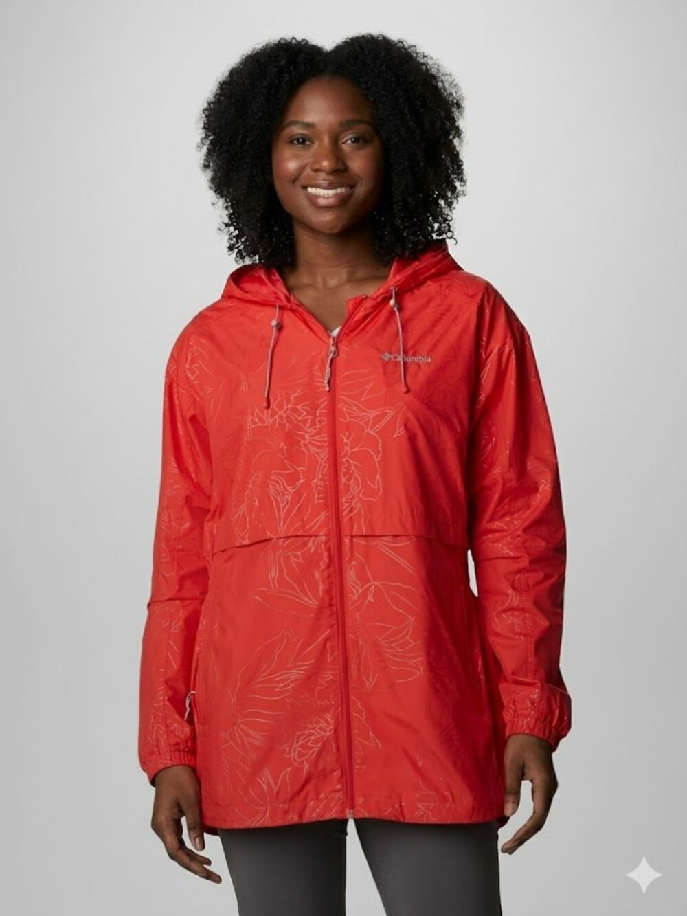 NWT Columbia Women’s Auroras Wake III Hooded Jacket Red Hibiscus S